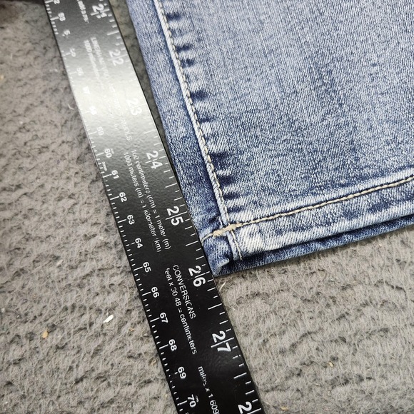 St. John's Bay Jeans Womens 14 Blue Light Wash High Rise Skinny Embroidered - Picture 3 of 8